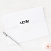 Trommel en Bass Ronde Sticker (Envelop)