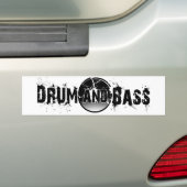 Trommel- en Bass-verbrijzelingsrecord Bumpersticker (Op auto)