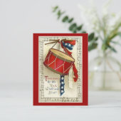  trommel en lint - Briefkaart (Staand voorkant)