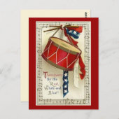  trommel en lint - Briefkaart (Voorkant / Achterkant)