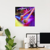 Trommel- en rondetiketten op basis van planten poster (Thuiskantoor)