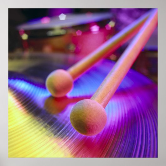 Trommel- en rondetiketten op basis van planten poster (Voorkant)