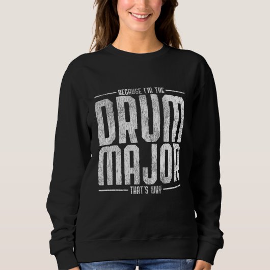Trommel Grote doorsnede Drummer Drumsticks Drums Trui (Voorkant)