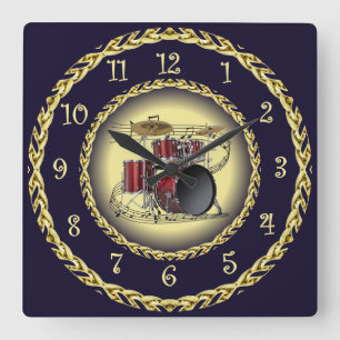 Trommel ingesteld op 02 ~ Musical Scroll ~ Gold/Na Vierkante Klok