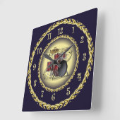 Trommel ingesteld op 02 ~ Musical Scroll ~ Gold/Na Vierkante Klok (Hoek)