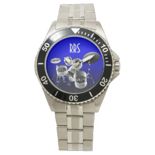 Trommel instellen Aangepaste Monogram Cadeau Horlo Horloge