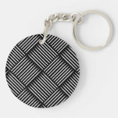 Trommel kruisraster Zwart Sleutelhanger (Achterkant)