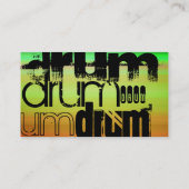 Trommel; levendig groen, Sinaasappel en geel Visitekaartje (Achterkant)