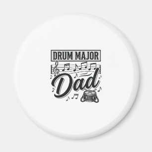 Trommel Majoor Vader Vintage Muziek Shirt Ontwerp_ Magneet