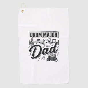 Trommel Majoor Vader Vintage Muzieksjabloon_1 Golfhanddoek