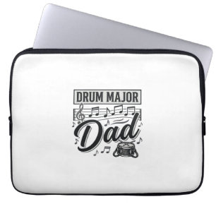 Trommel Majoor Vader Vintage Muzieksjabloon_1 Laptop Sleeve