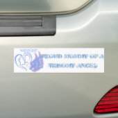 Trommel mama van een Trisomy Angel Boy Bumpersticker (Op auto)