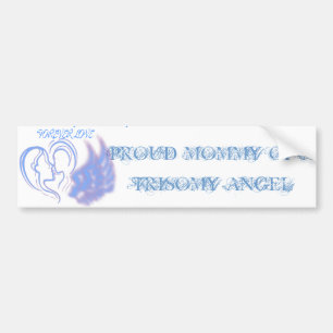 Trommel mama van een Trisomy Angel Boy Bumpersticker