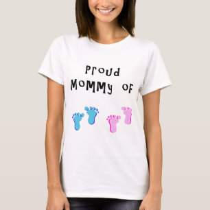 Trommel mammie van 1 jongen 1 meisje t-shirt