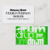 Trommel; Neon Green Stripes Visitekaartje (Voorkant / Achterkant)