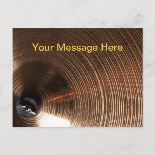 Trommel of drummer Cymbal Afbeelding Briefkaart (Voorkant)