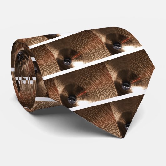 Trommel of drummer Cymbal Afbeelding Stropdas (Opgerold)