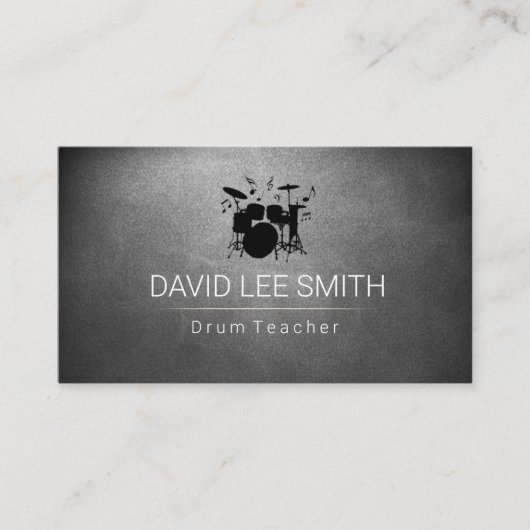 Trommel op het alkbord visitekaartje (Voorkant)
