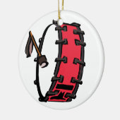 Trommel Rood afstempelen met Mallet Clear Head Keramisch Ornament (Links)