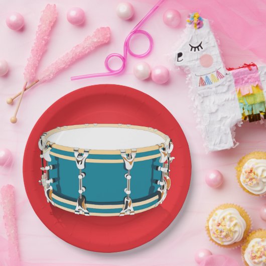 Trommel - Rood papier Borden Papieren Bordje (Feest)
