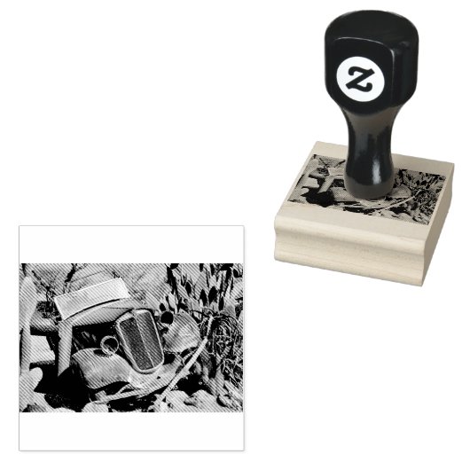 Trommel Rubberstempel (Gestempeld)