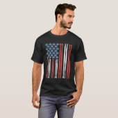 Trommel steekt de Amerikaanse vlag drumming T-shirt (Voorkant volledig)