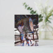 Trommel (tempel) briefkaart (Staand voorkant)