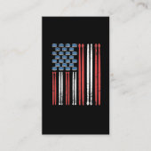 Trommel tikt op Amerikaanse vlag drumming Percussi Visitekaartje (Voorkant)