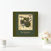 trommel / trommeltijd decor vierkante klok (Huis)