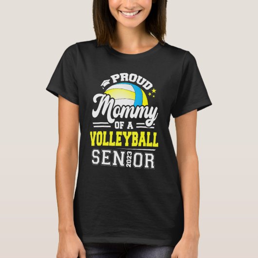 Trommel van een volleybalsenior Afstuderen van 202 T-shirt (Voorkant)