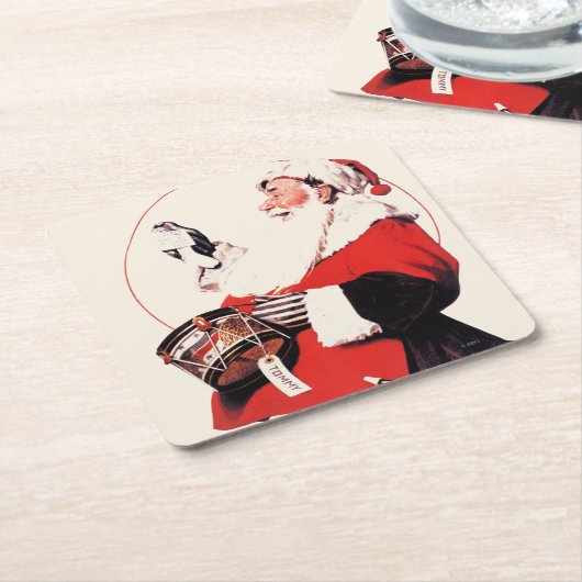 Trommel voor Tommy Kartonnen Onderzetters (Schuin)