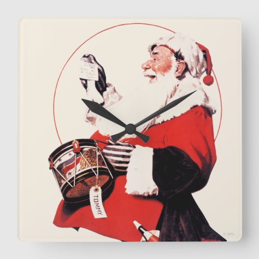 Trommel voor Tommy Vierkante Klok (Voorkant)