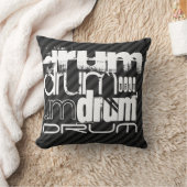 Trommel; zwarte en donkergrijze strepen kussen (Deken)