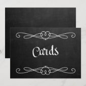 Trommelbord stijl "Kaarten" Trouwbord Kaart (Voorkant / Achterkant)