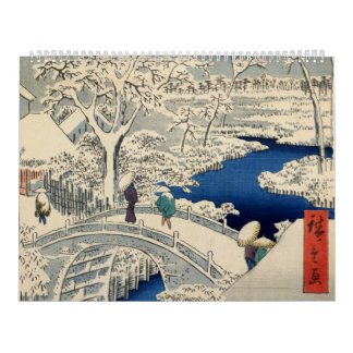 Trommelbrug bij Meguro, door Ando Hiroshige Kalender