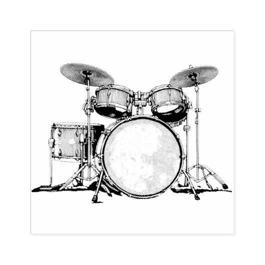 Trommeldrummer Rubberstempel (Afrduk)