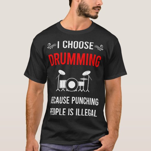Trommelen Drummen Drummer Trommel Drums T-shirt (Voorkant)