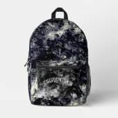 Trommelend Water Zwart & Wit Bedrukte Rugzak (Voorkant)