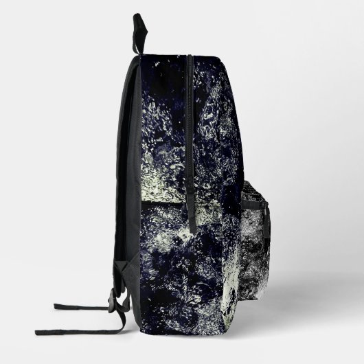 Trommelend Water Zwart & Wit Bedrukte Rugzak (Links)