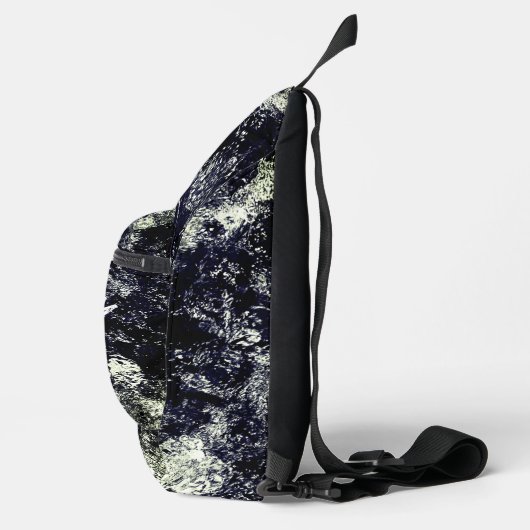 Trommelend Water Zwart & Wit Sling Bag (Rechts)