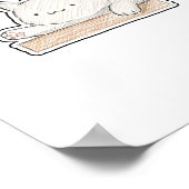 Trommelende Kat Poster (Hoek)