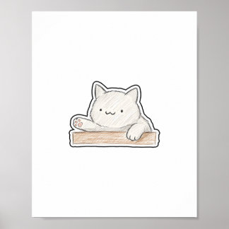 Trommelende Kat Poster