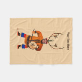 Trommelende Sjamaan Fleece Deken (Voorkant (Horizontaal))