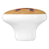 Trommelende sjamaan keramische knop (Zijkant)