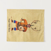 Trommelende Sjamaan Wandkleed (Voorkant (horizontaal))