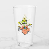 Trommelende Stickman Glas (Achterkant)