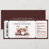 Trommelles cadeaubon template kaart (Voorkant / Achterkant)