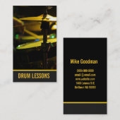 Trommellessen, instrumentmuziekinstructeur visitekaartje (Voorkant / Achterkant)