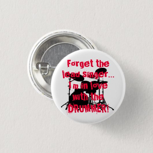 trommelliefde ronde button 3,2 cm (Voorkant /achterkant)