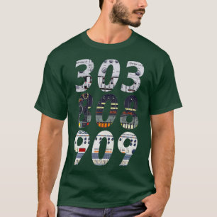 Trommelmachine Synthesizer 303 808 909 Retro DJ T-shirt